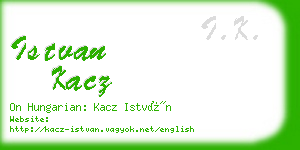 istvan kacz business card